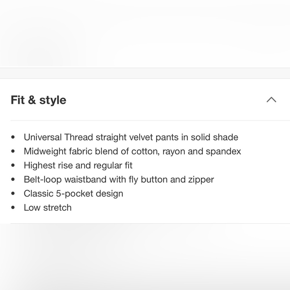 Universal Thread Everyday high-rise Straight Velv… - image 7